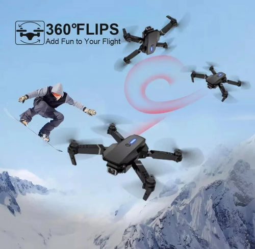 Dron Profesional E88 Pro Rc 4k Con Cámara Dual Y Rotación